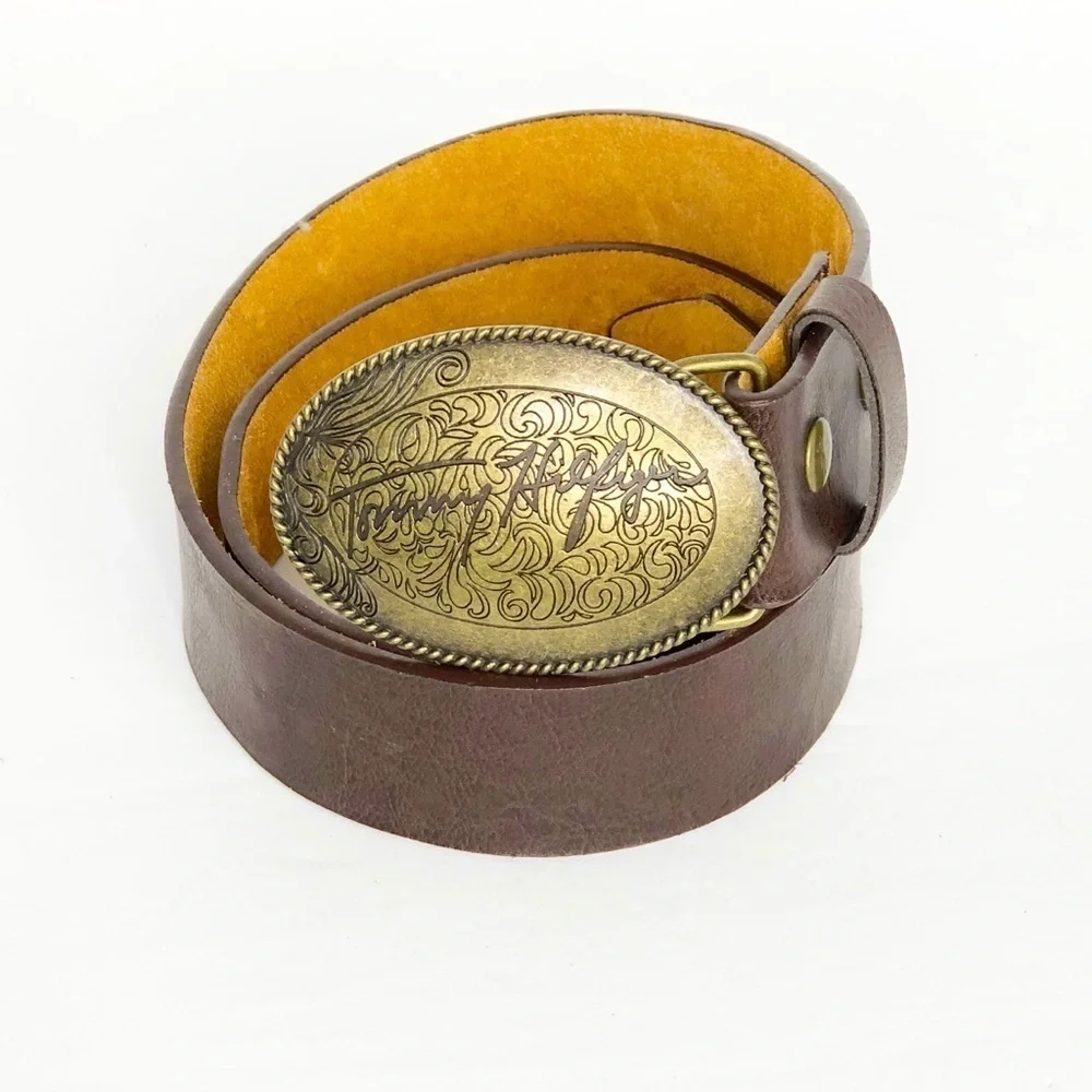TOMMY Hilfiger brown leather belt